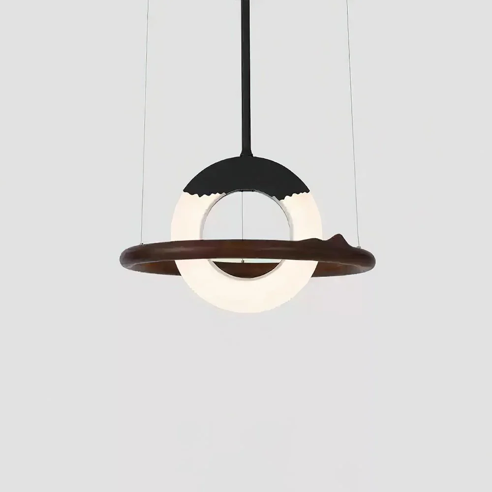 Mytalan Circular Wood Pendant Light - Image 14