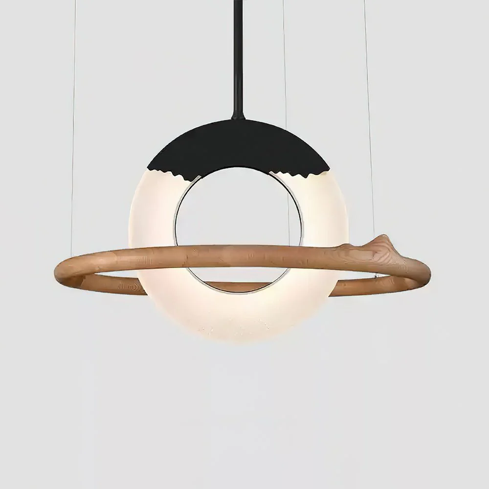 Mytalan Circular Wood Pendant Light - Image 29