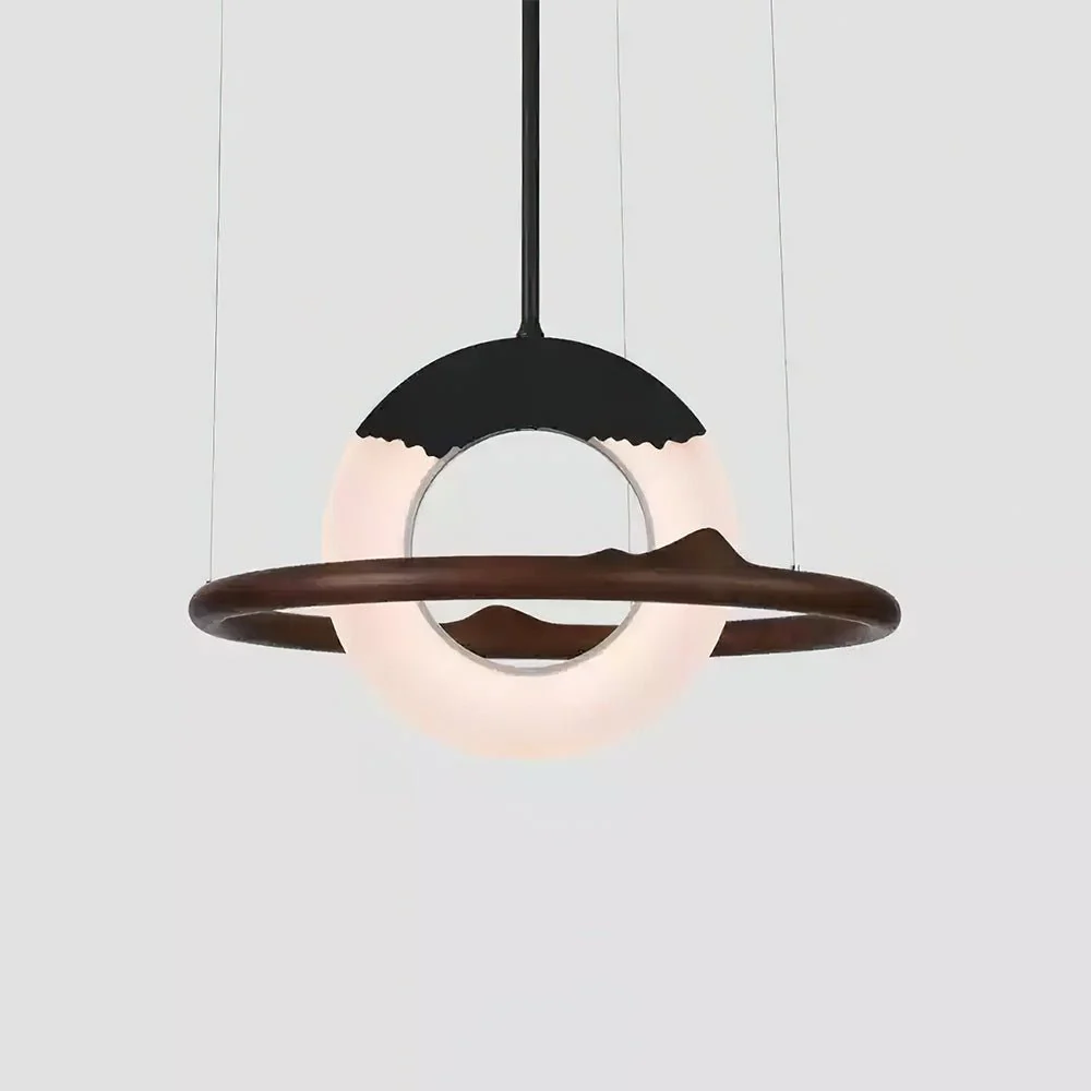 Mytalan Circular Wood Pendant Light - Image 34