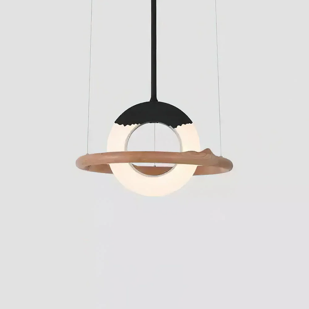 Mytalan Circular Wood Pendant Light - Image 35