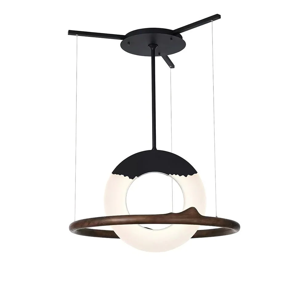 Mytalan Circular Wood Pendant Light - Image 6