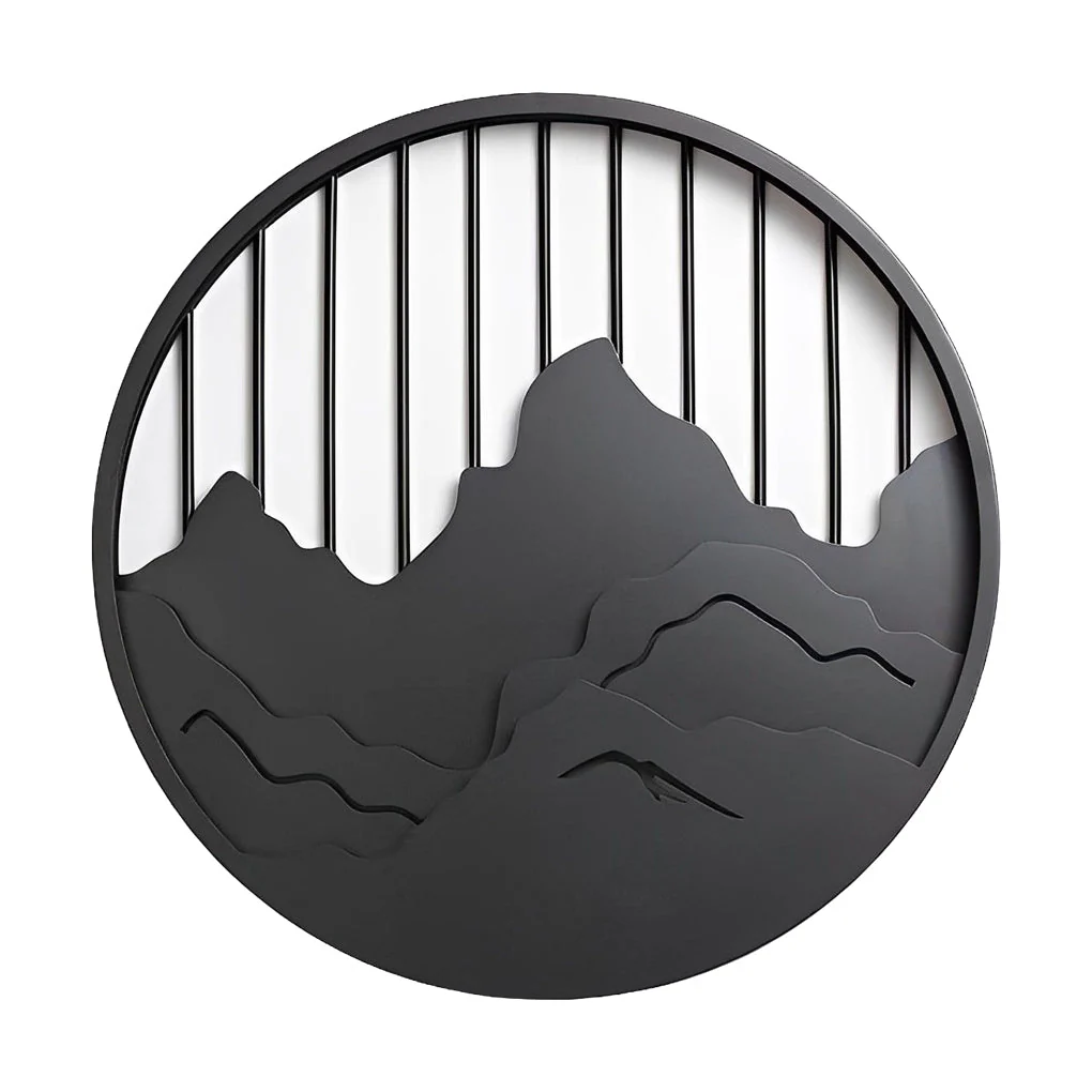 Mytle Round Mountain Scenery Outdoor Wall Sconce - Image 10