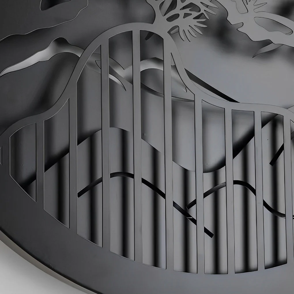 Mytle Round Mountain Scenery Outdoor Wall Sconce - Image 2