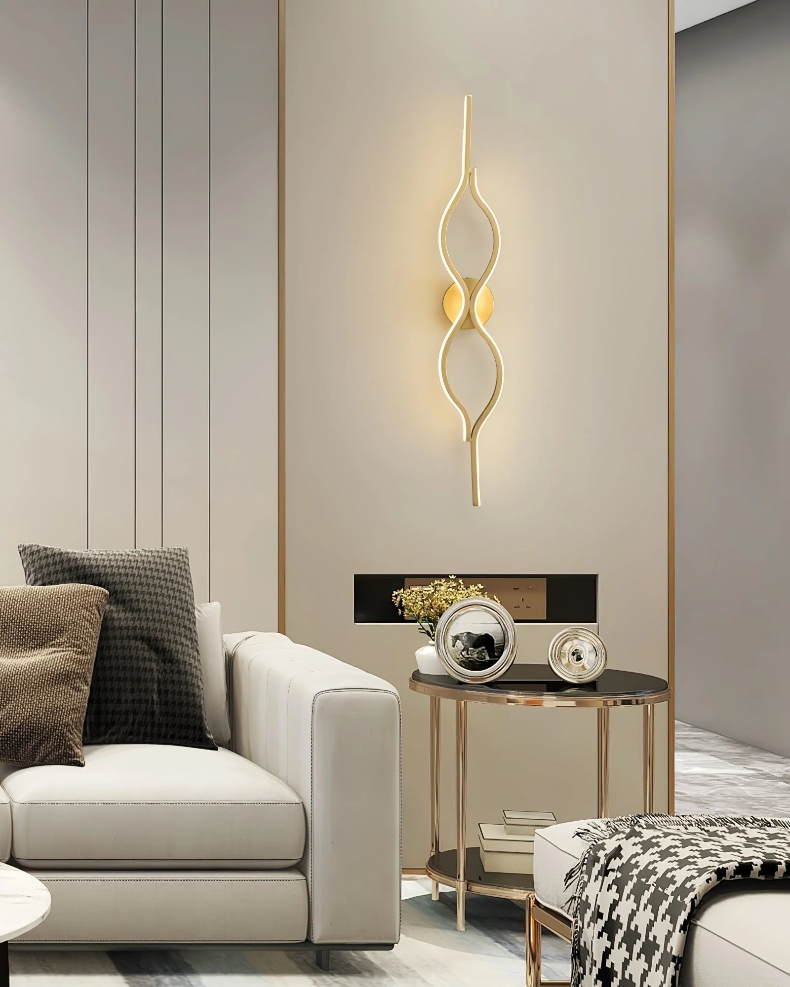 Myvenen Classic Twist Brass Wall Light - Image 6