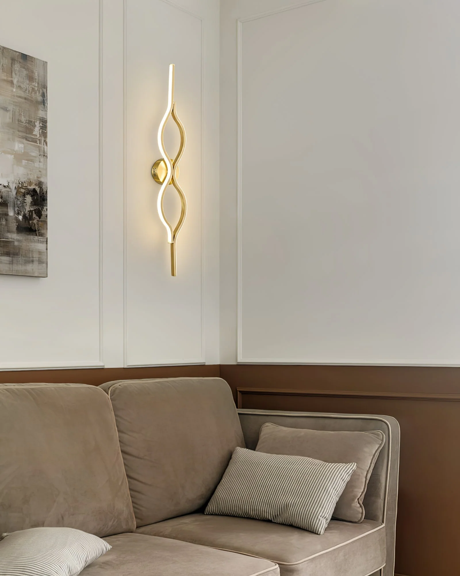 Myvenen Classic Twist Brass Wall Light - Image 7