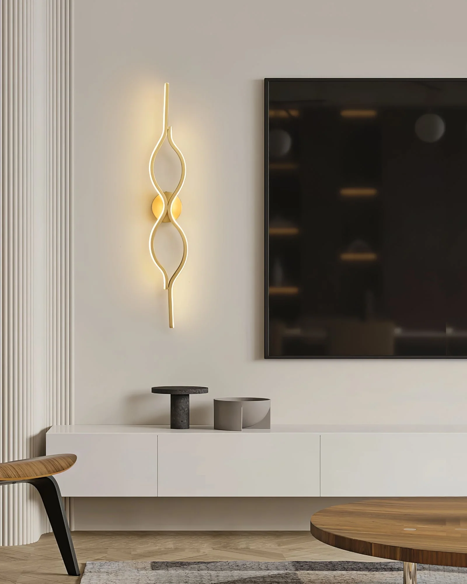 Myvenen Classic Twist Brass Wall Light - Image 8