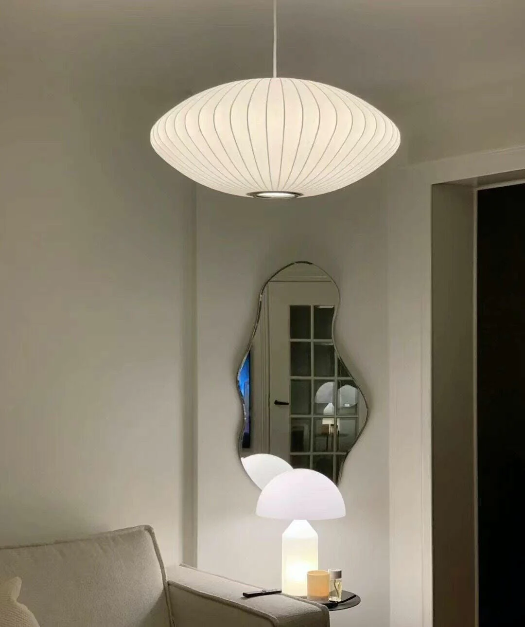 Nebula Bubble Mulberry Silk Pendant Lamp - Image 137