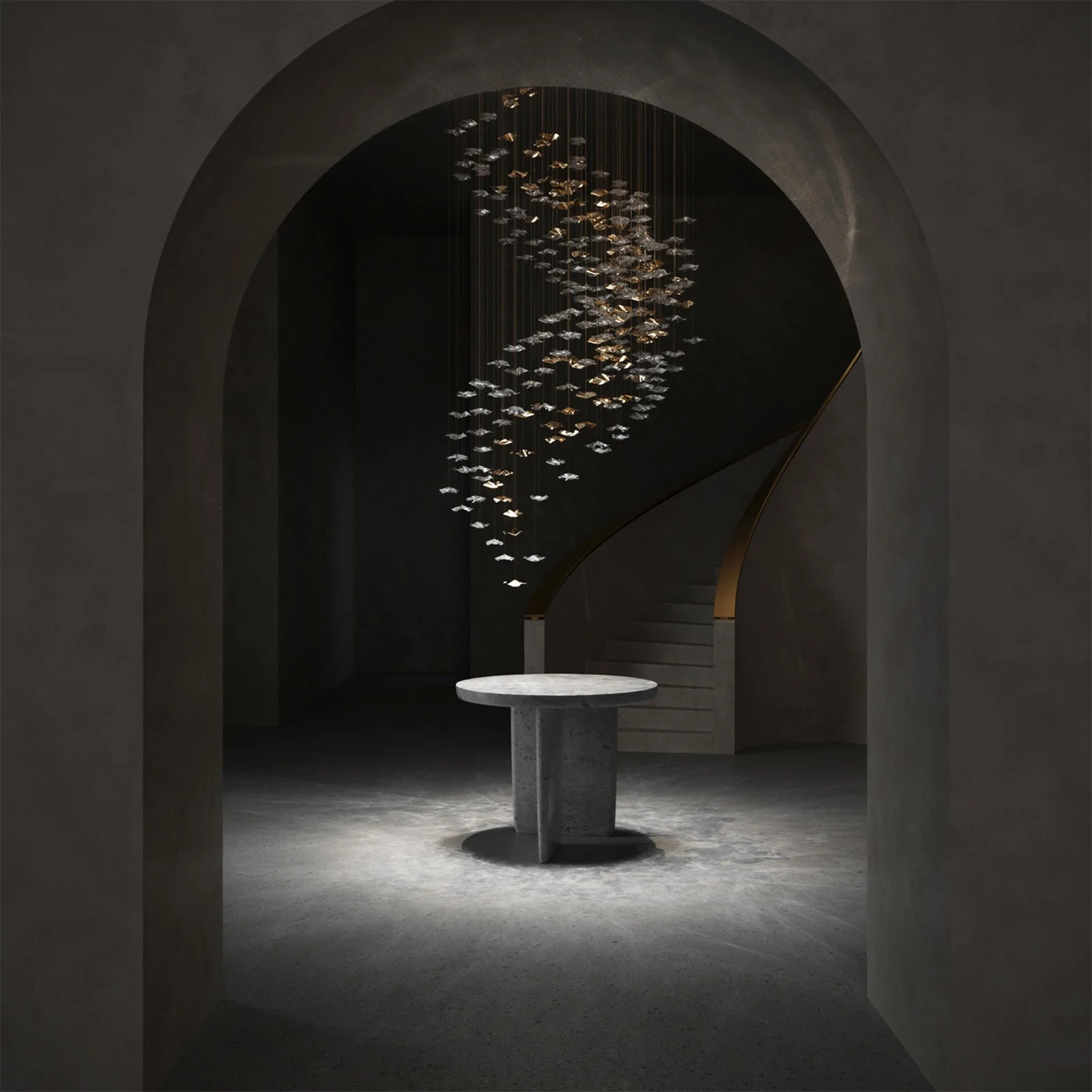 Nephele Crystal Leaf Chandelier - Image 11