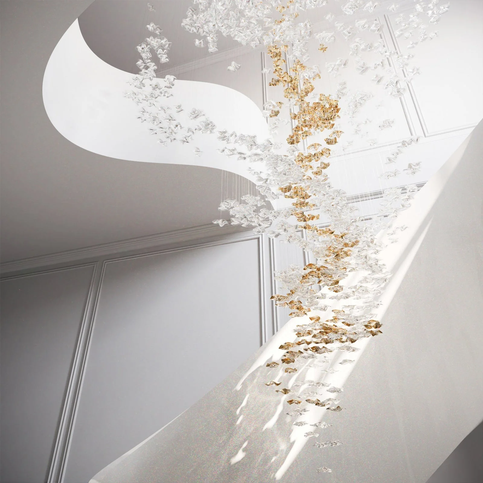 Nephele Crystal Leaf Chandelier - Image 13