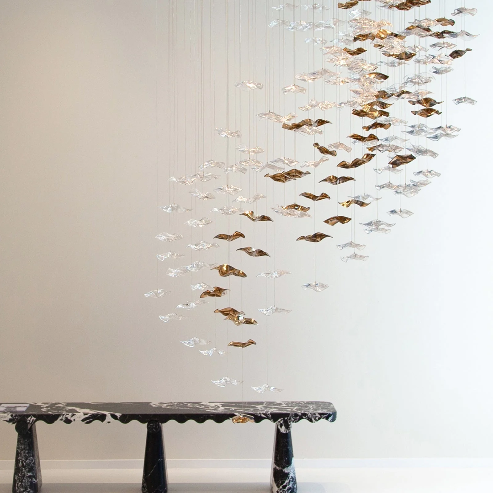 Nephele Crystal Leaf Chandelier - Image 17
