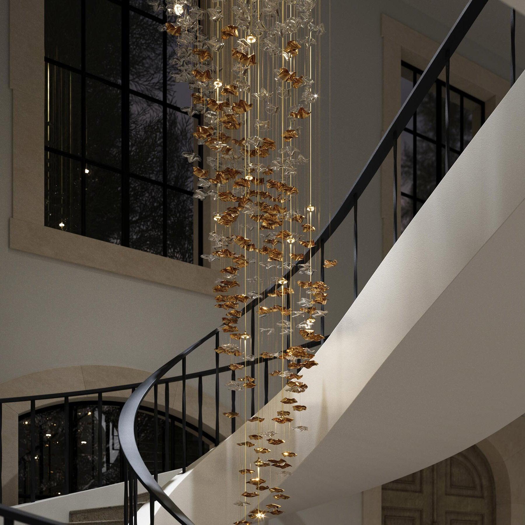 Nephele Crystal Leaf Chandelier - Image 30