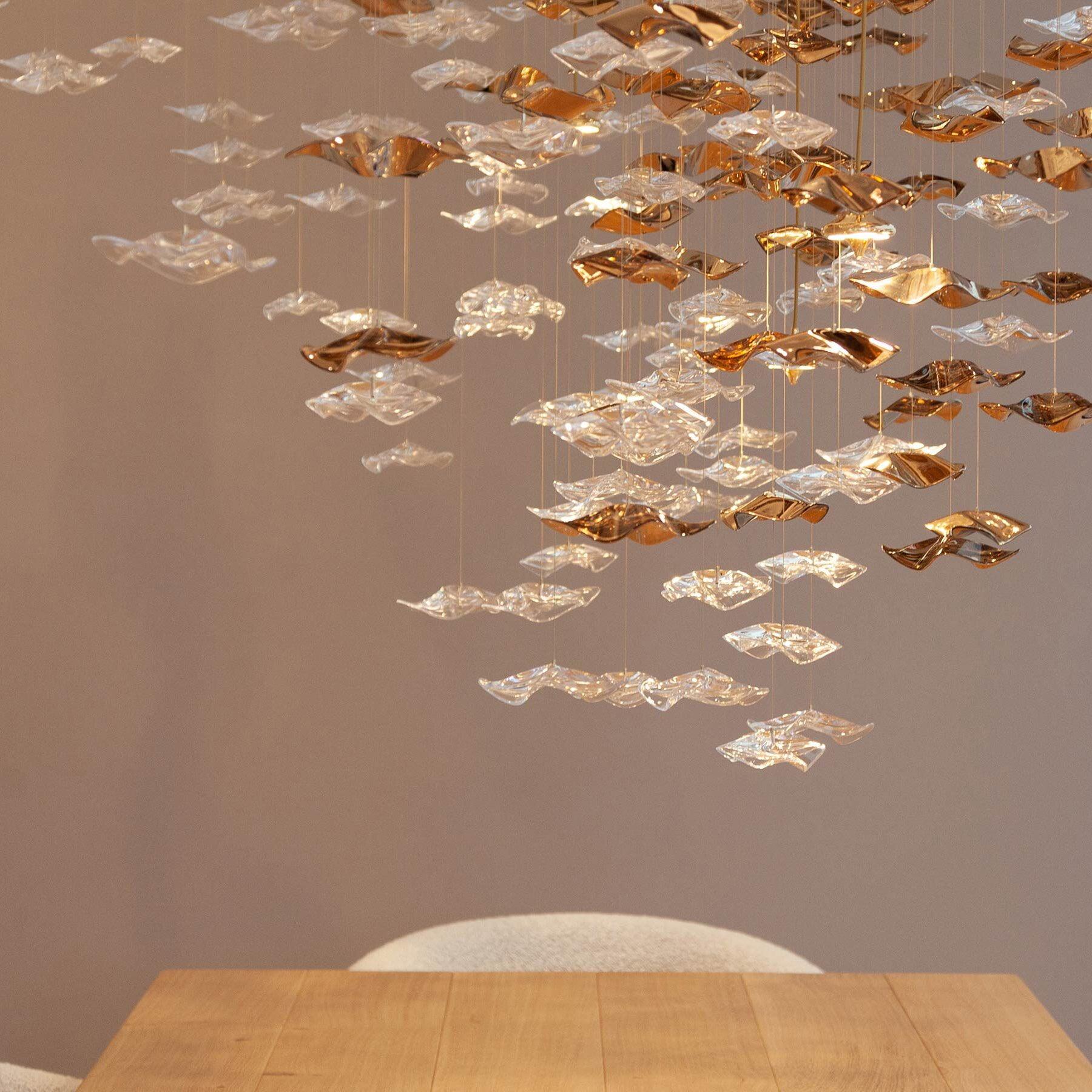 Nephele Crystal Leaf Chandelier - Image 31