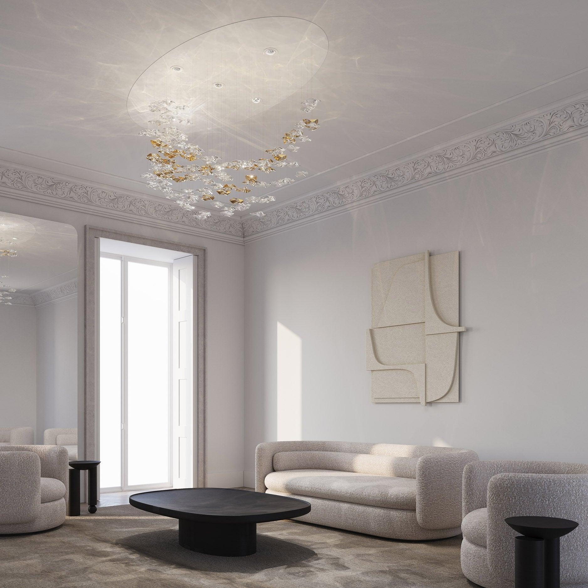 Nephele Crystal Leaf Chandelier - Image 35