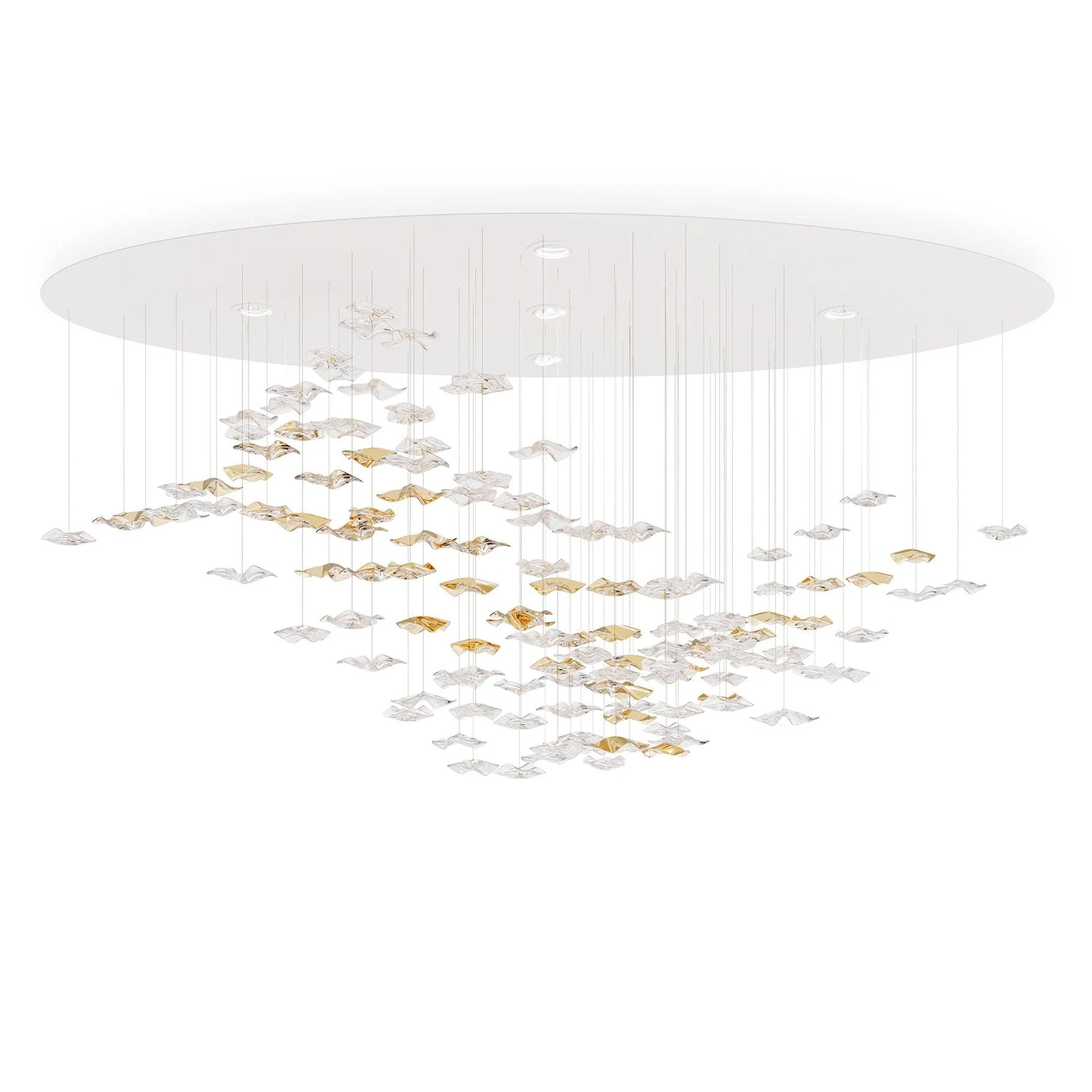 Nephele Crystal Leaf Chandelier - Image 36