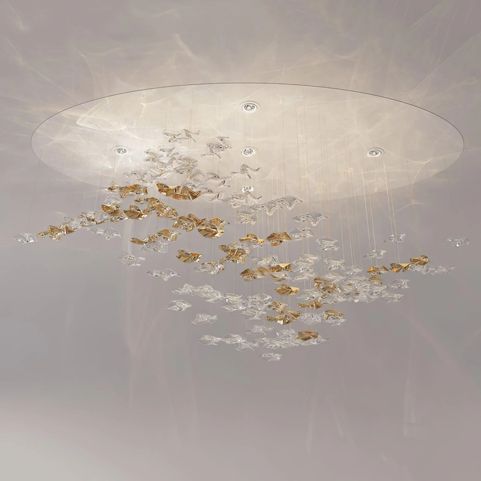Nephele Crystal Leaf Chandelier - Image 38