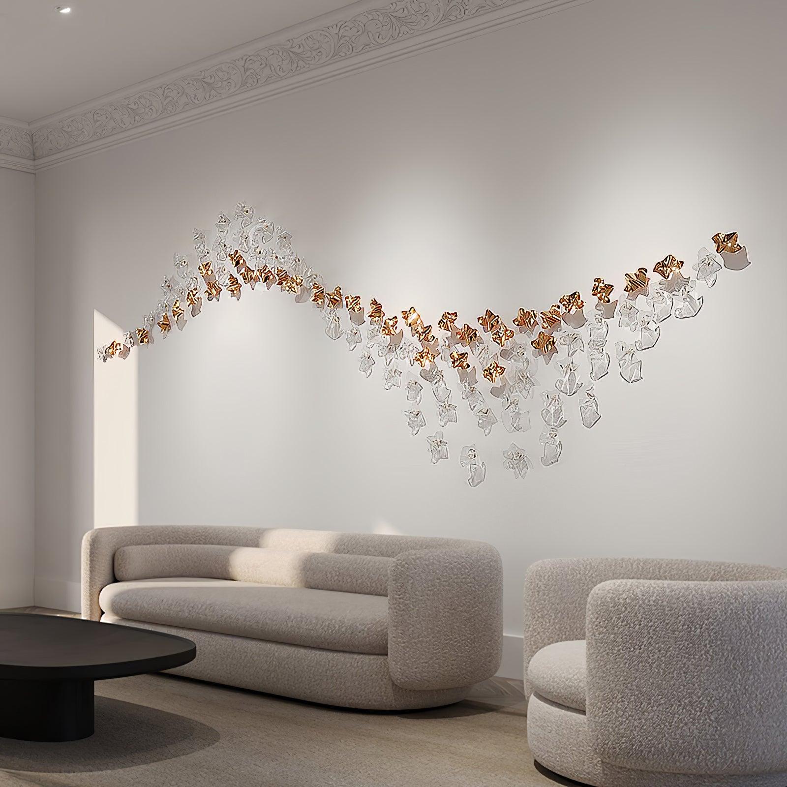 Nephele Crystal Leaf Chandelier - Image 4