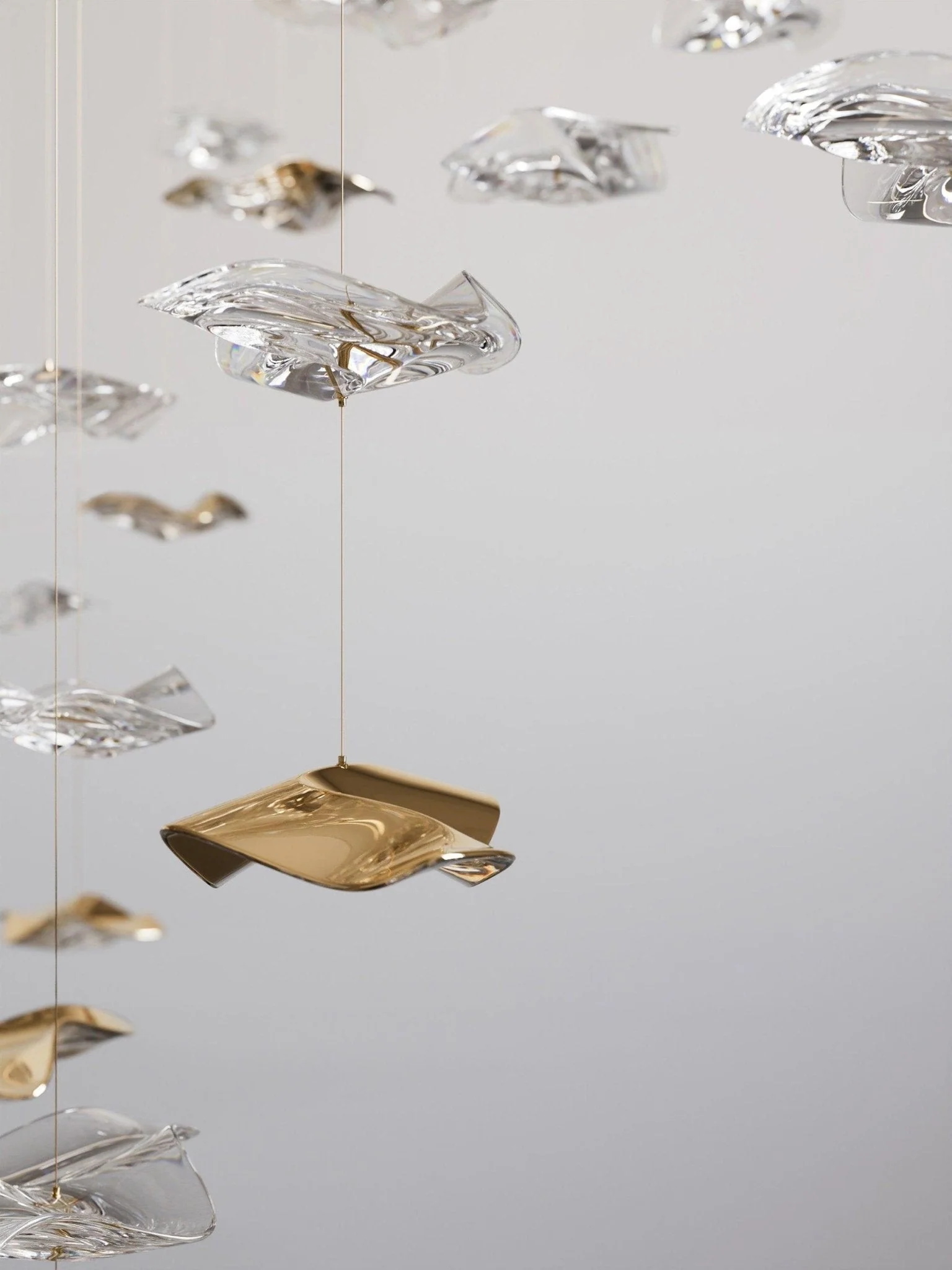 Nephele Crystal Leaf Chandelier - Image 59