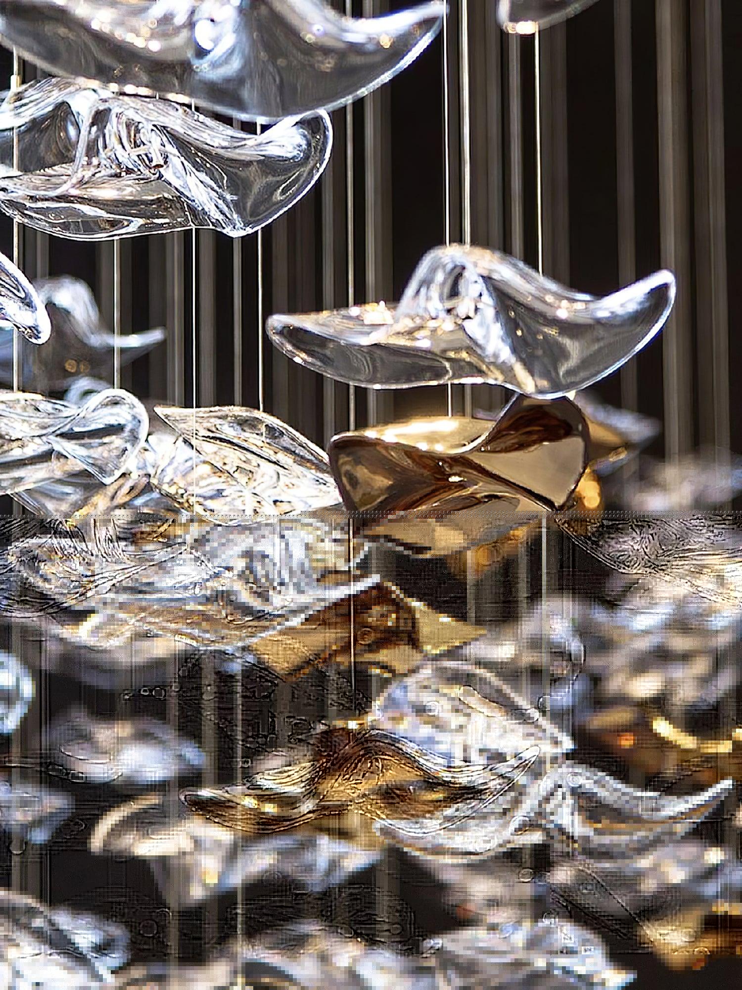 Nephele Crystal Leaf Chandelier - Image 60