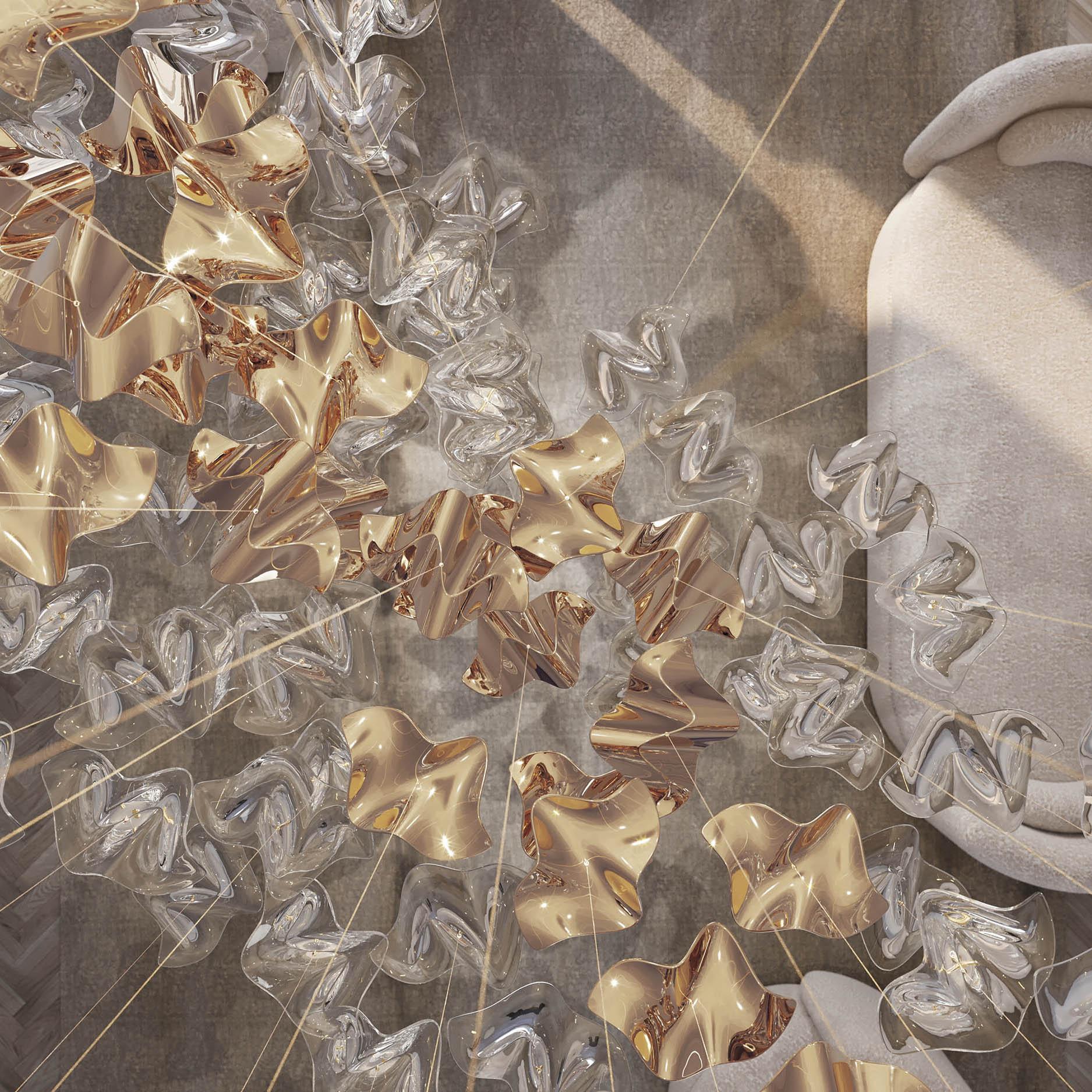 Nephele Crystal Leaf Chandelier - Image 63