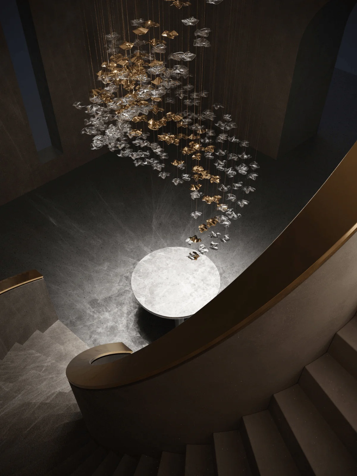 Nephele Crystal Leaf Chandelier - Image 65