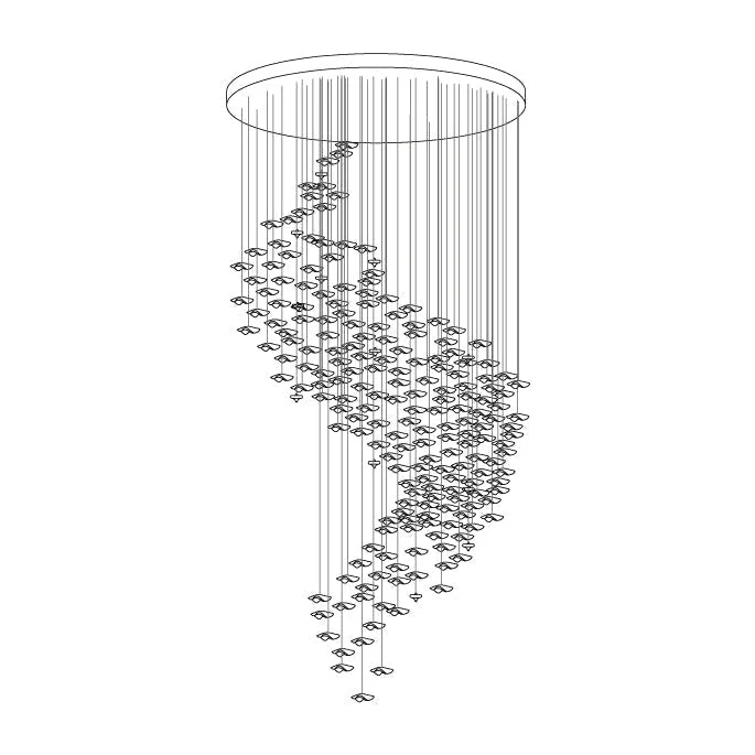 Nephele Crystal Leaf Chandelier - Image 9