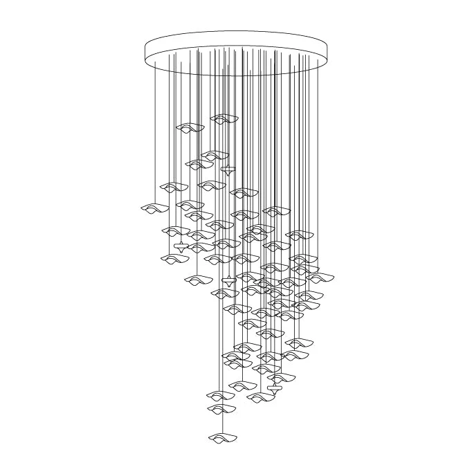 Nephele Crystal Leaf Chandelier - Image 97
