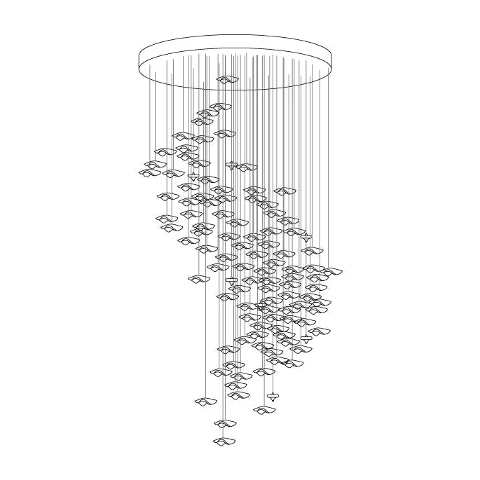 Nephele Crystal Leaf Chandelier - Image 98