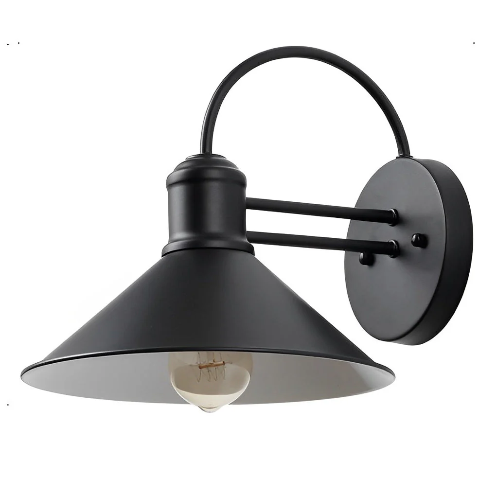 Nerissa Retro Conical Industrial Outdoor Wall Lamp - Image 2