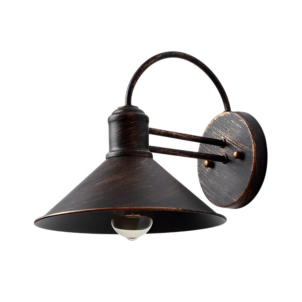 Nerissa Retro Conical Industrial Outdoor Wall Lamp - Image 3