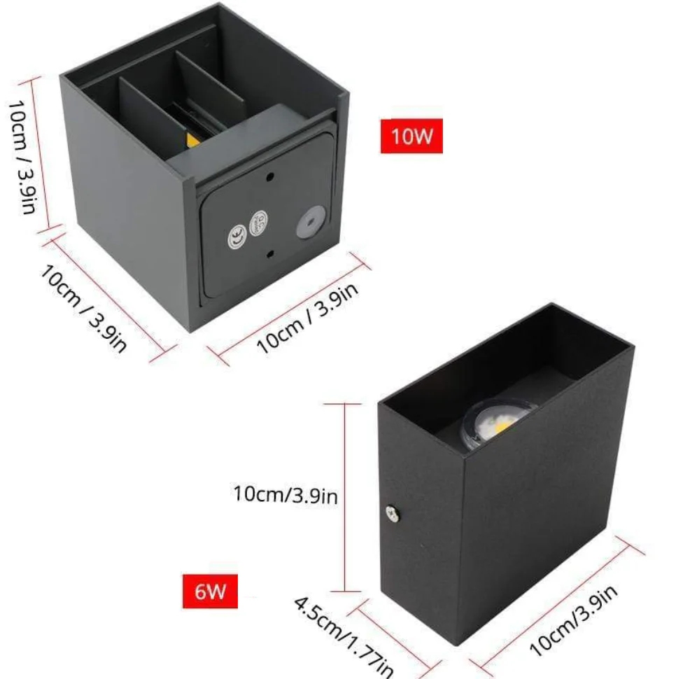 Nexu Modern Adjustable Square Outdoor Wall Lamp LED - Image 19