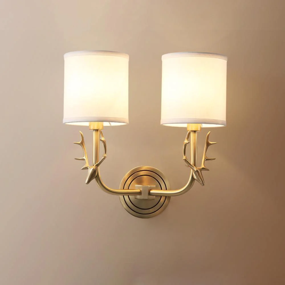 Noble Elegance Deer Head Brass Wall Light - Image 52