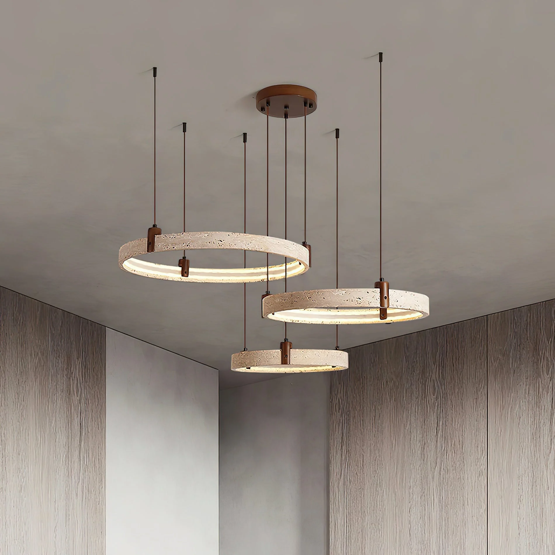 Nogy Wabi-Sabi Travertine Chandelier - Image 10