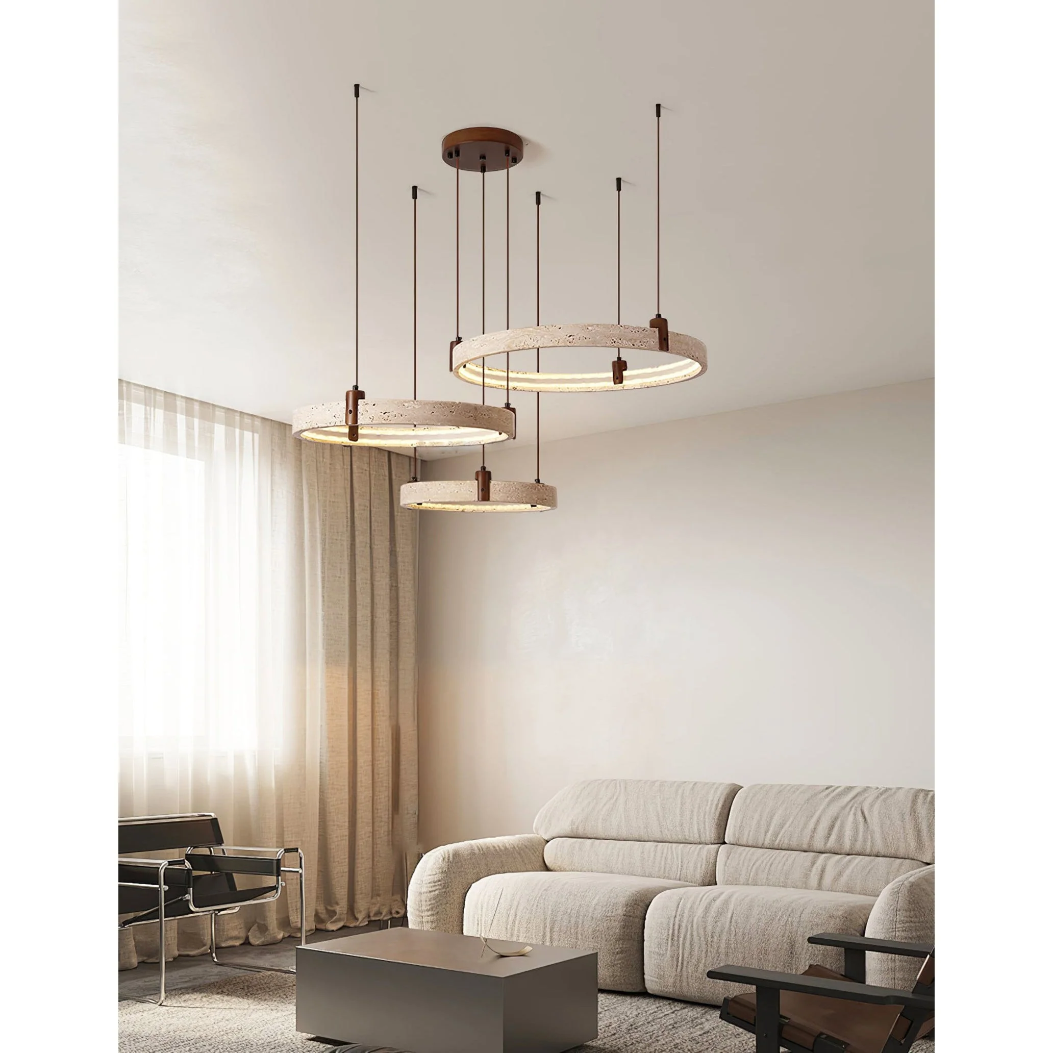Nogy Wabi-Sabi Travertine Chandelier - Image 15