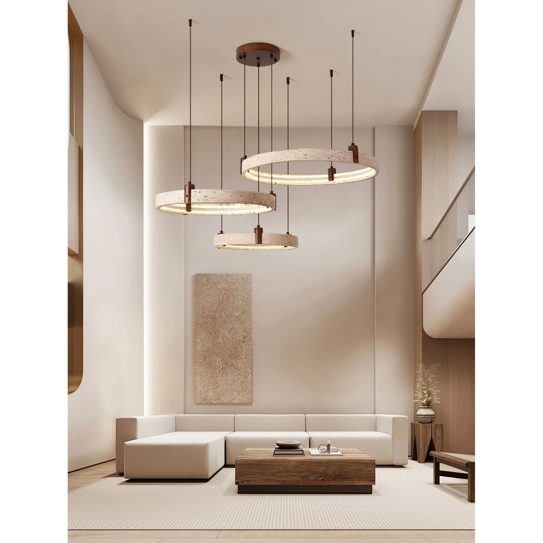 Nogy Wabi-Sabi Travertine Chandelier - Image 20