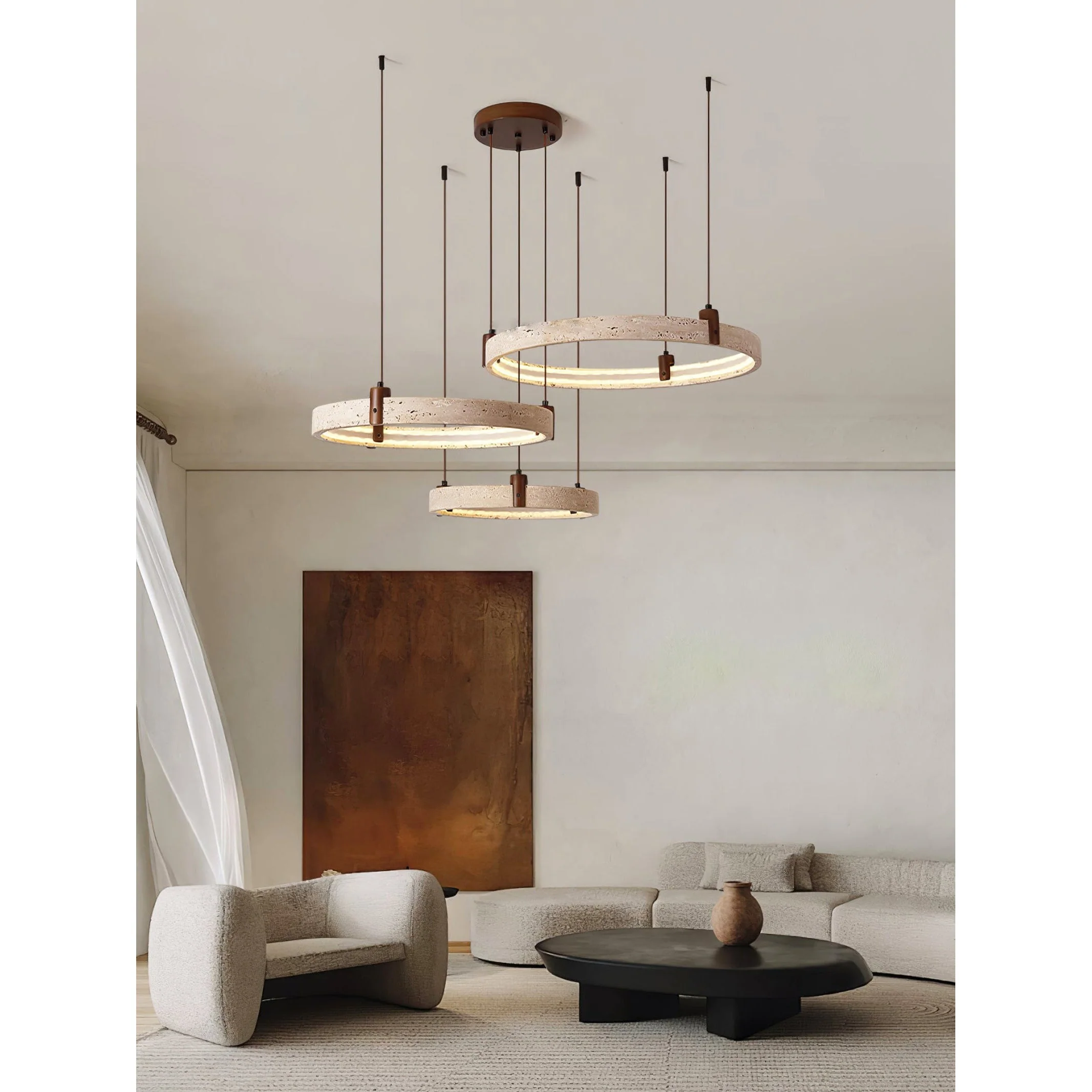 Nogy Wabi-Sabi Travertine Chandelier - Image 21