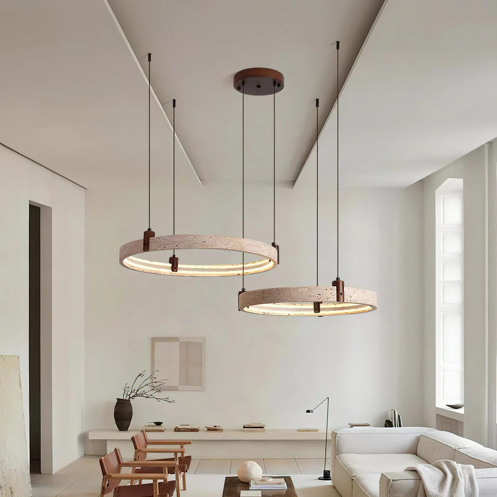 Nogy Wabi-Sabi Travertine Chandelier - Image 3