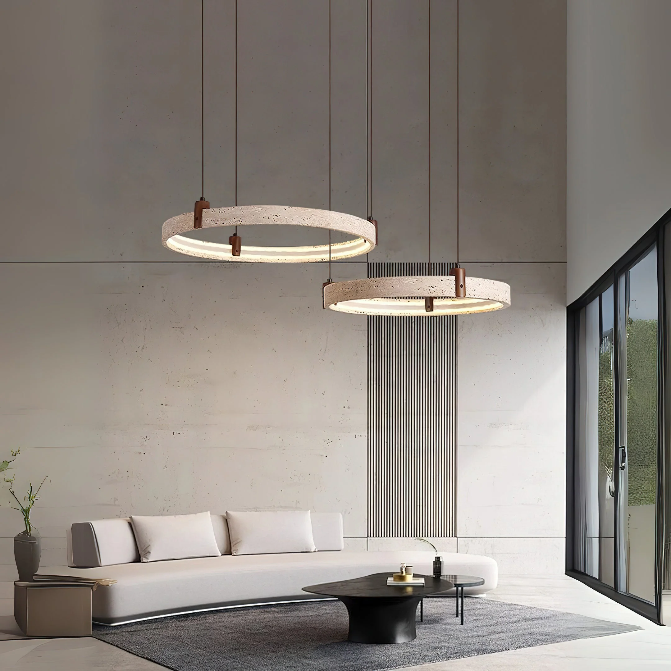 Nogy Wabi-Sabi Travertine Chandelier - Image 7