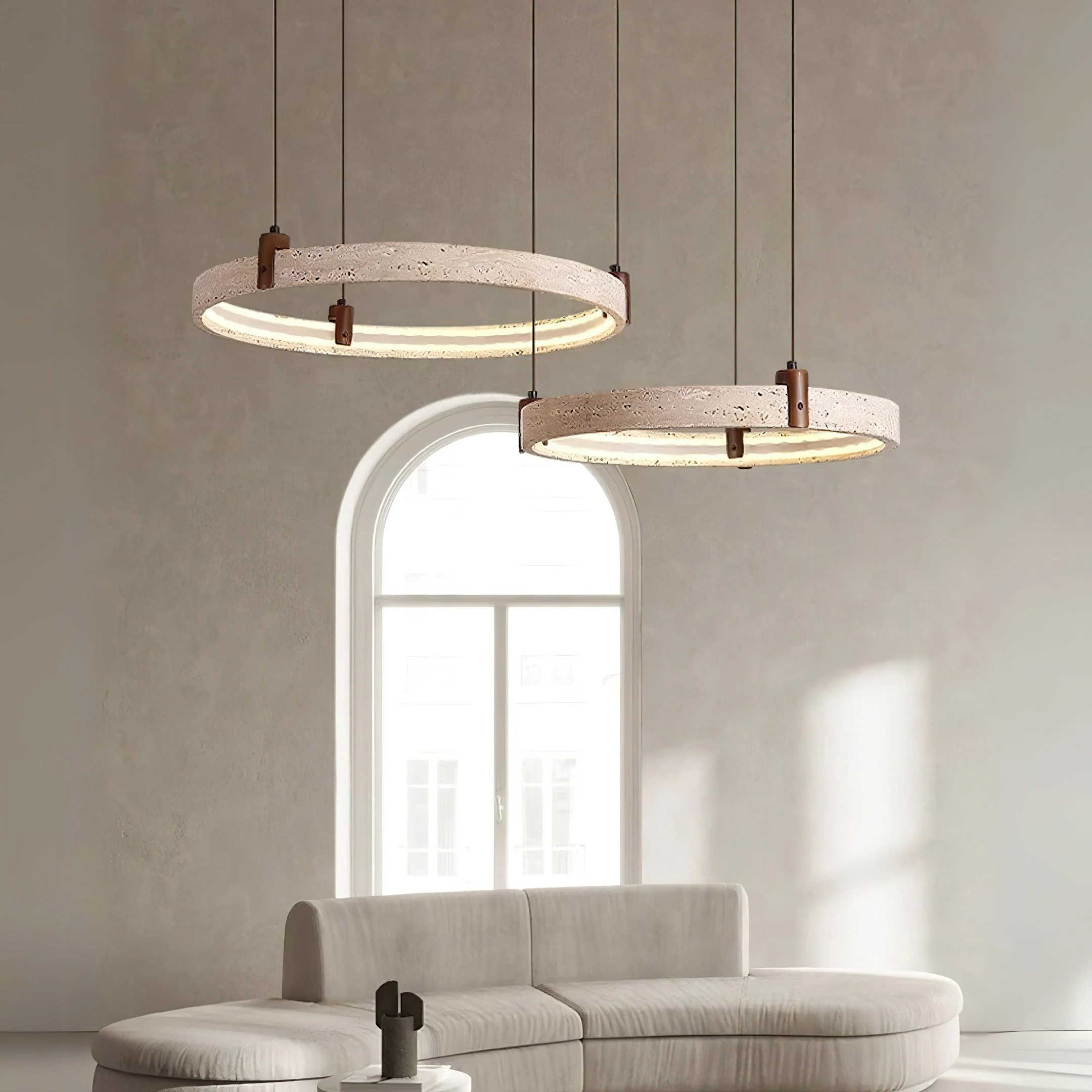 Nogy Wabi-Sabi Travertine Chandelier - Image 8
