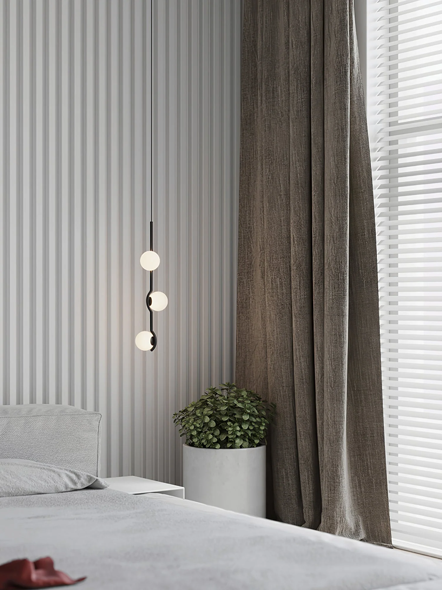 Noir Minimalist Glass Pendant Light - Image 2