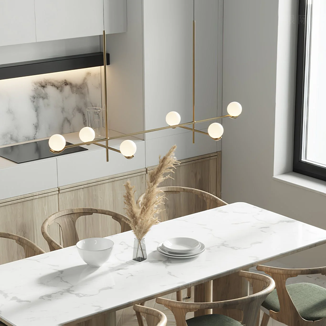 Noir Minimalist Glass Pendant Light - Image 4