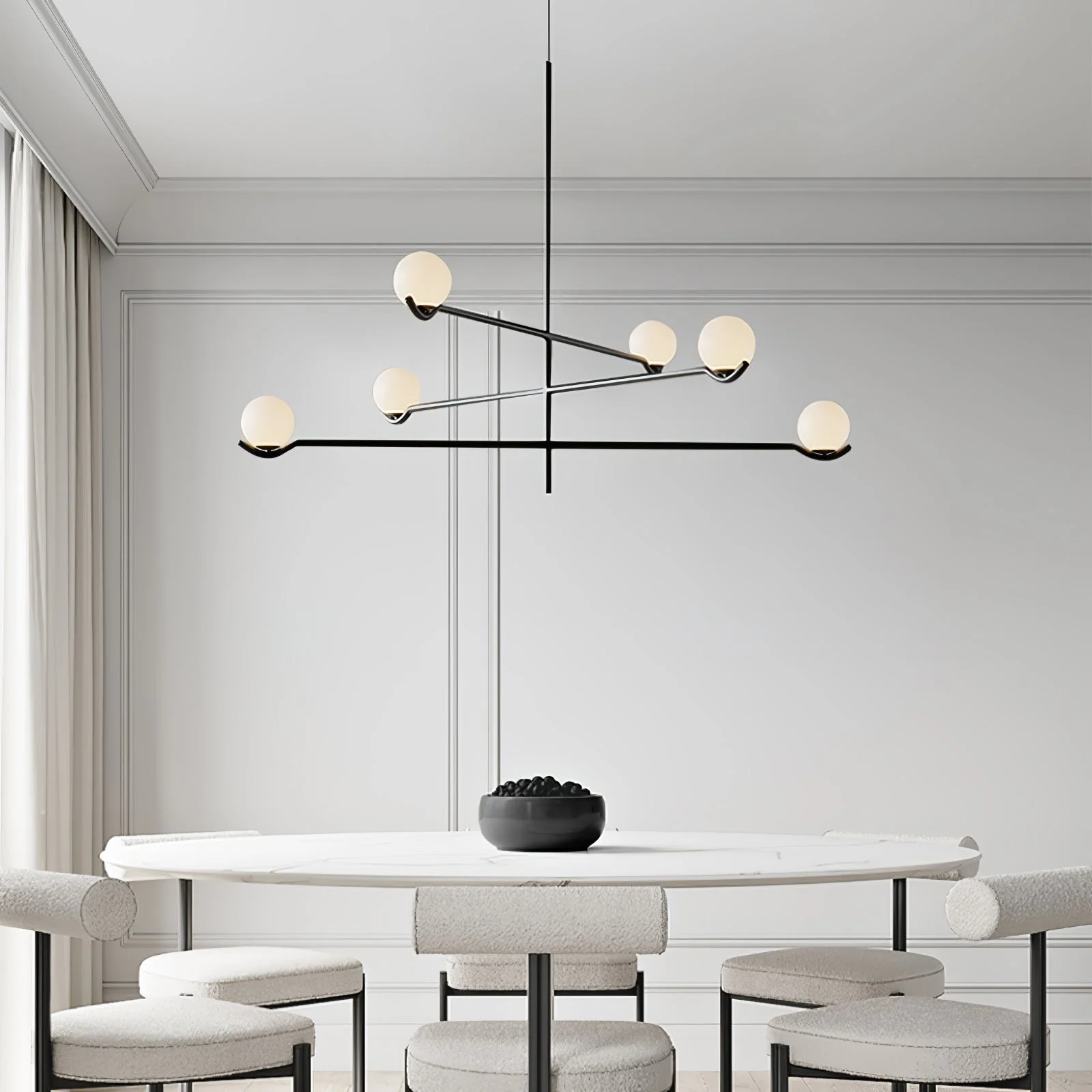 Noir Minimalist Glass Pendant Light - Image 40