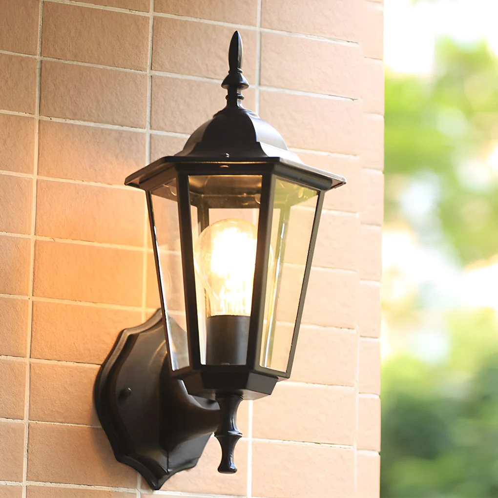 Norris Retro Hexagonal Outdoor Lights Wall Lamp - Image 4