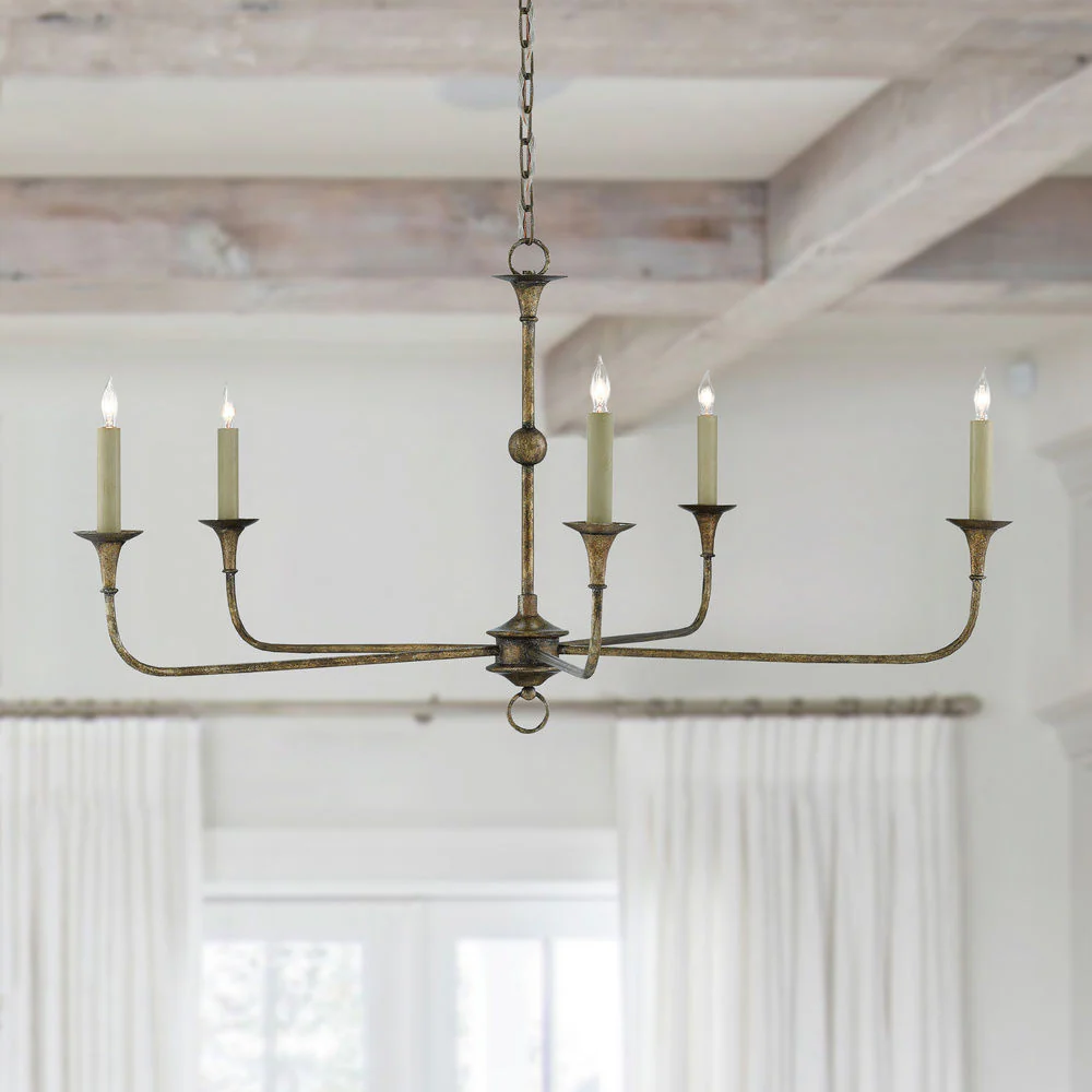 Nottaway Contemporary Brass Chandelier - Image 2