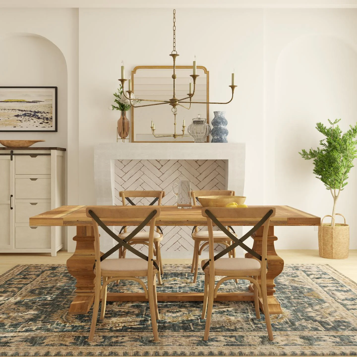 Nottaway Contemporary Brass Chandelier - Image 4