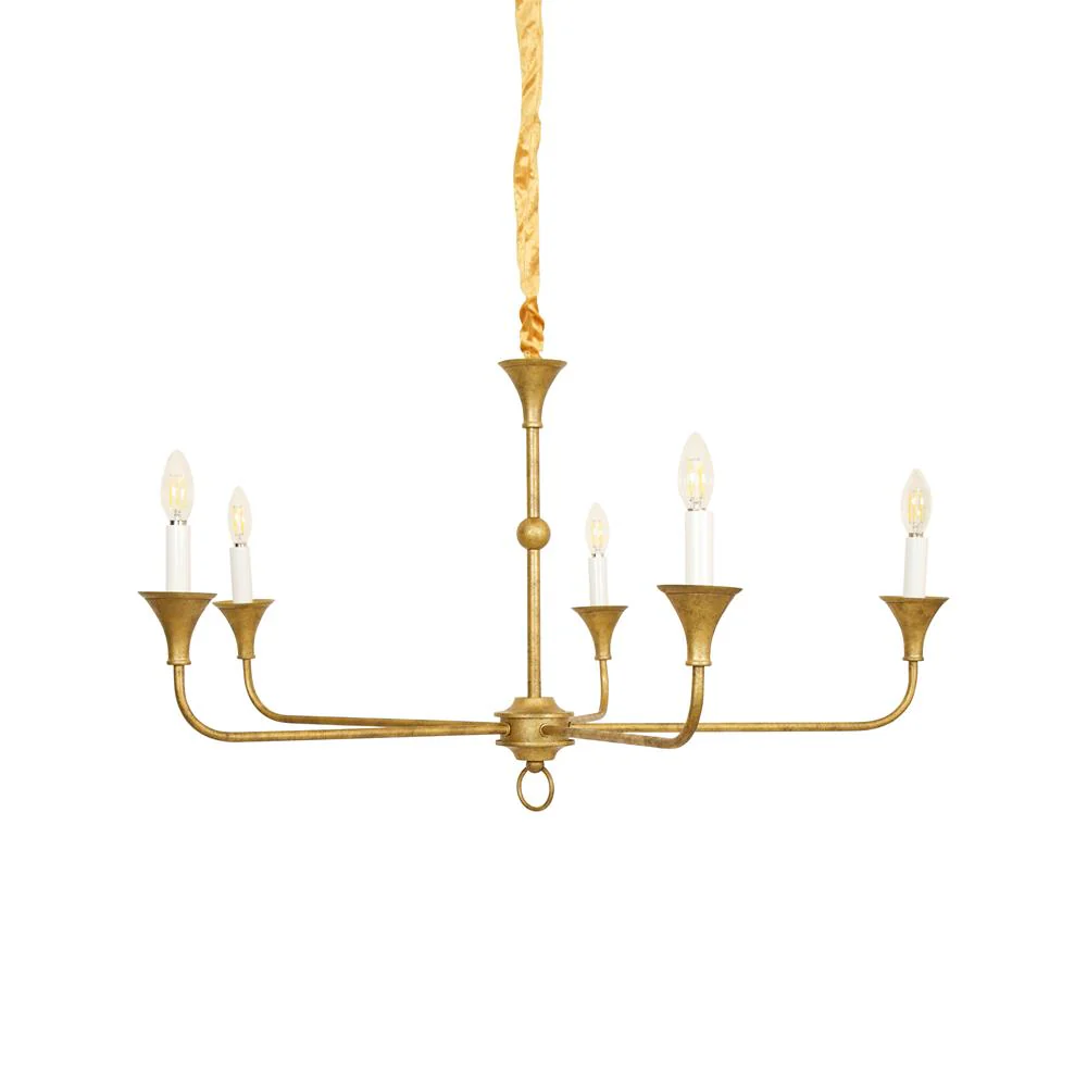 Nottaway Contemporary Brass Chandelier - Image 40