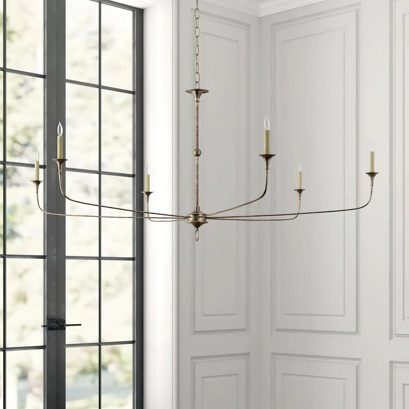Nottaway Contemporary Brass Chandelier - Image 7