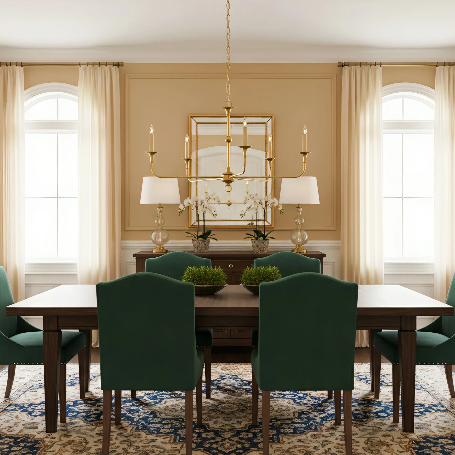 Nottaway Contemporary Brass Chandelier - Image 8
