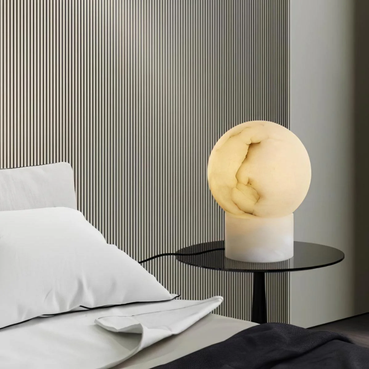 Nova Minimalist Alabaster Table Lamp - Image 15