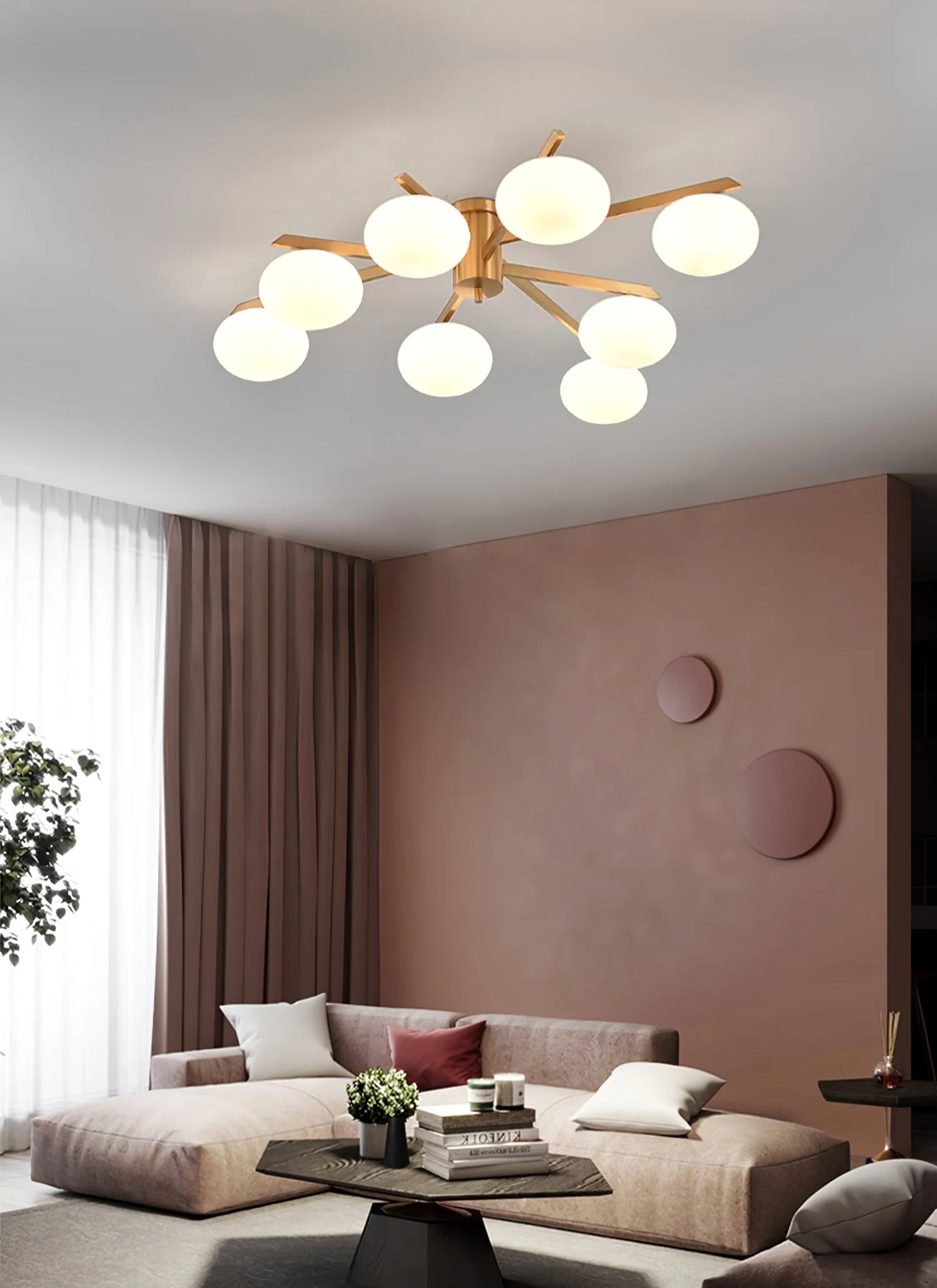 Nova Modern Glass Ceiling Light - Image 8