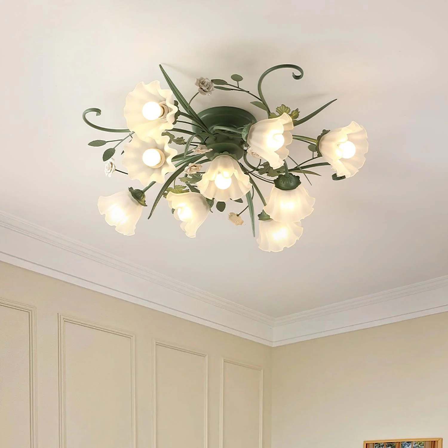 Nylirir Unique Art Classic Ceramics Ceiling Lamp - Image 20